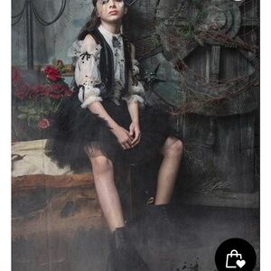 Tutu Du Monde Elegant Black oh my goth walk the plank vest. Velvety